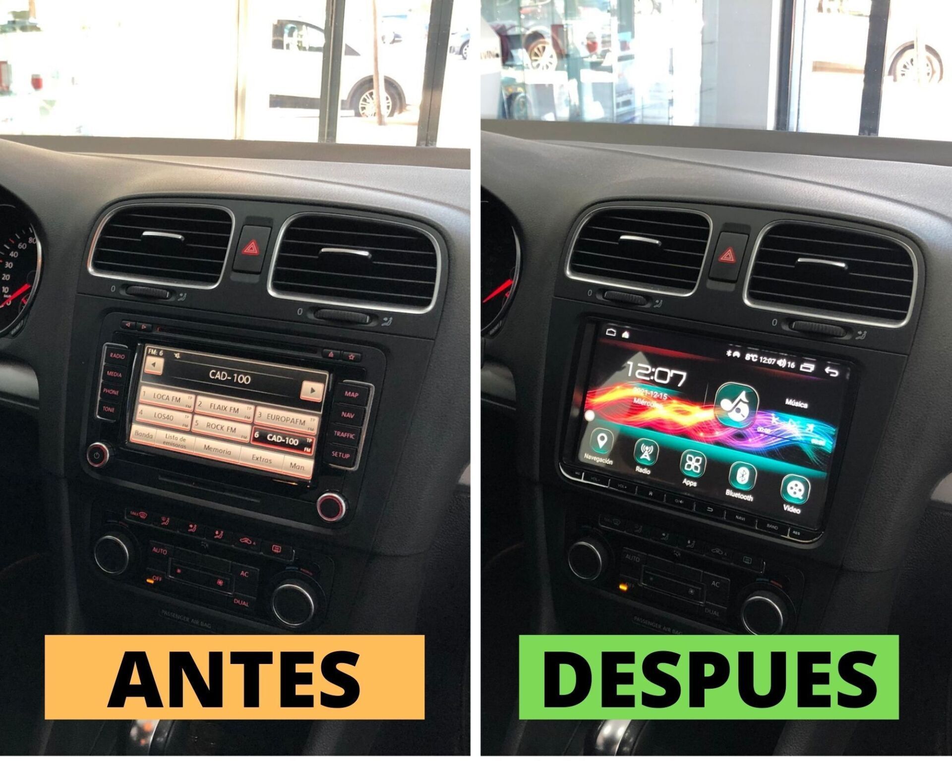 Pantalla android 9 Dynavin 2/16gB VW SEAT SKODA