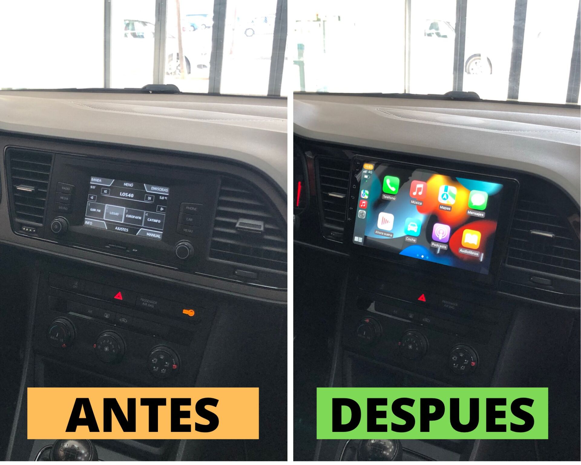 Pantalla android 9'' Seat Leon MK3