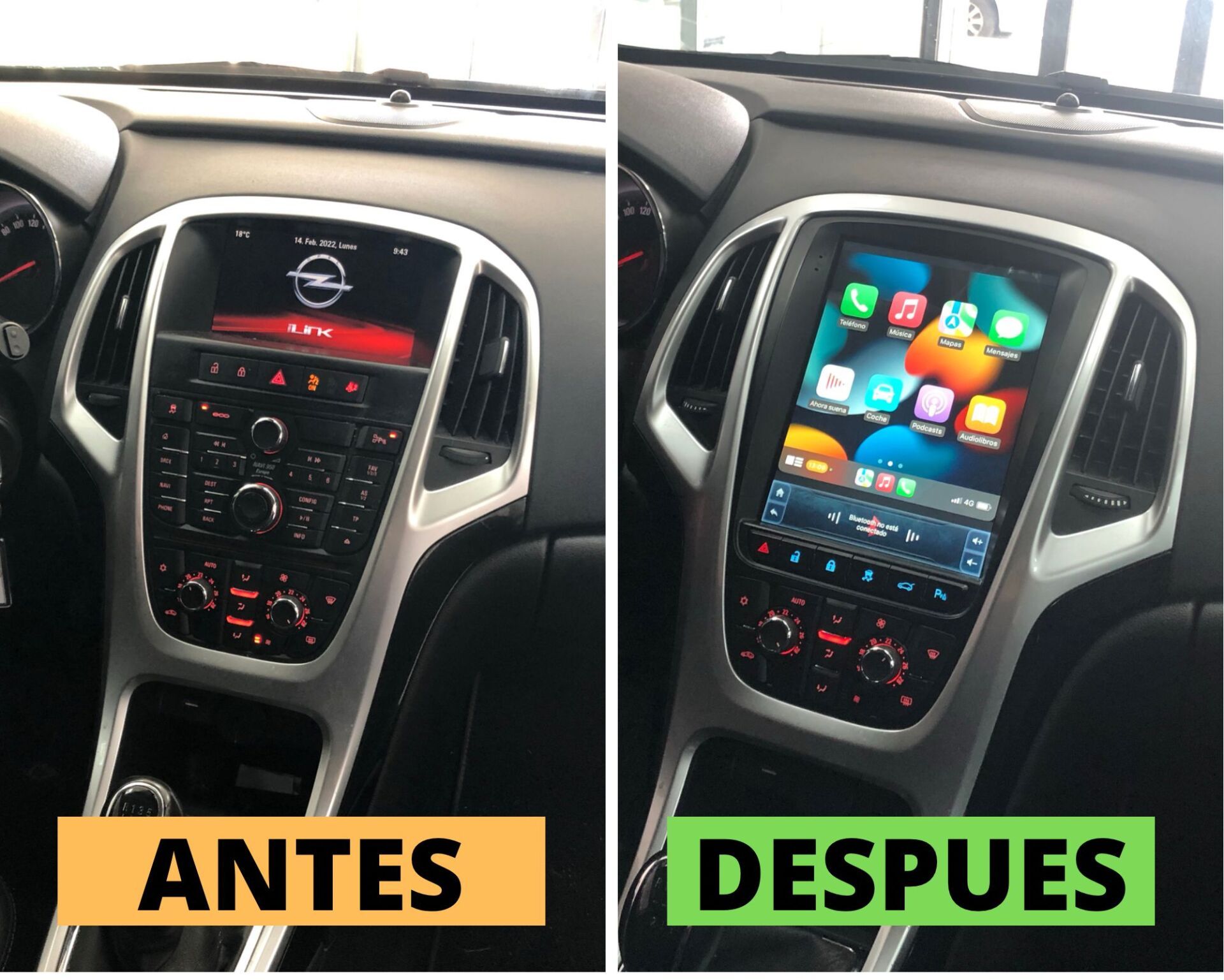 Pantalla android Opel Astra J