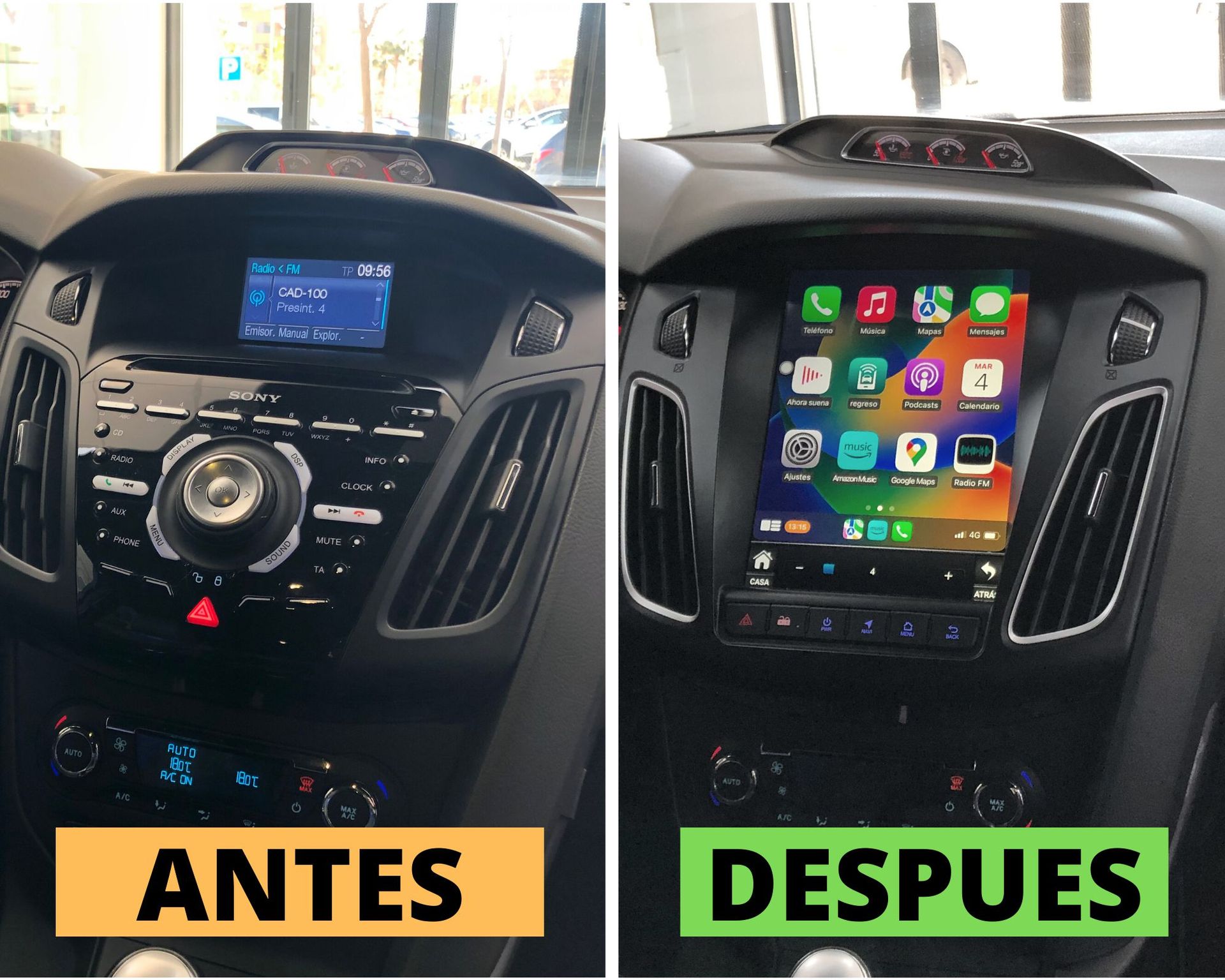 Pantalla android 9 pulgadas Ford Focus mk3 2011-2018