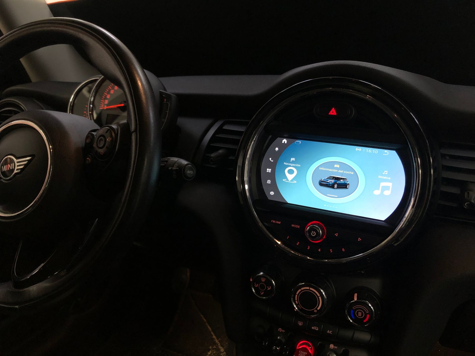 Pantalla android Mini Cooper F55 F56 F57 2018-2023 con sistema EVO