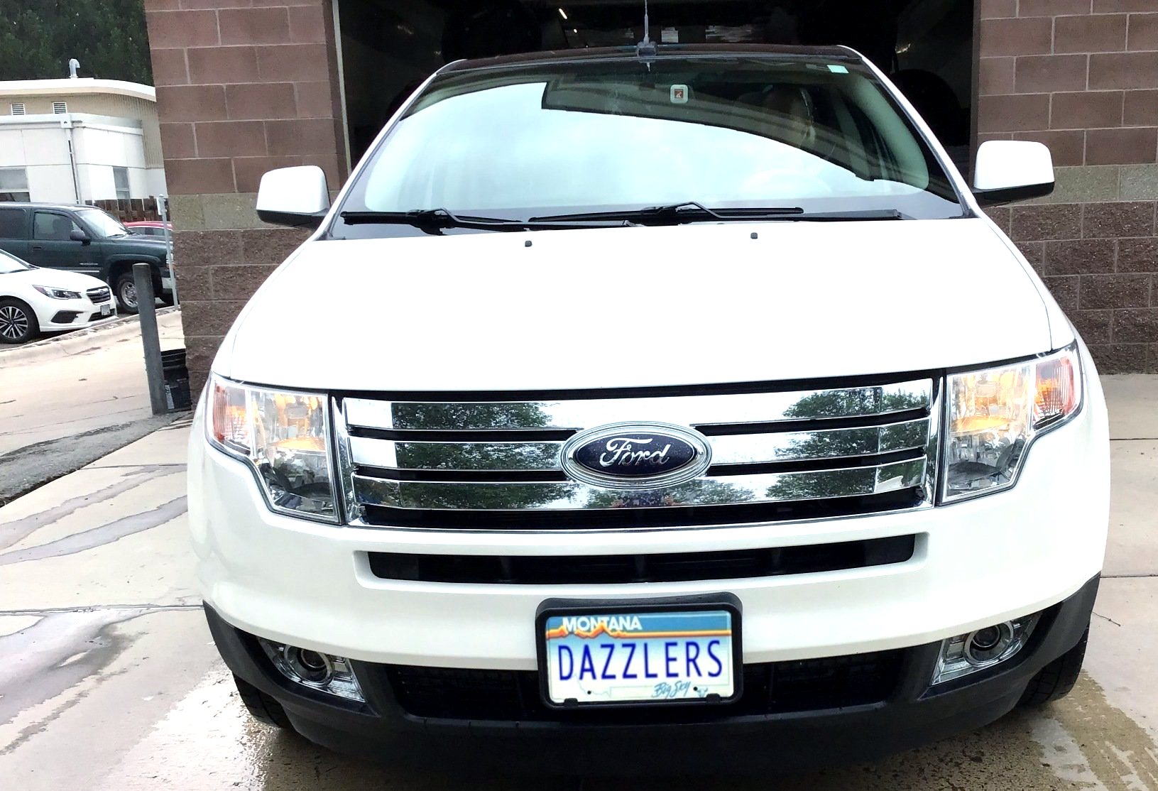 After Dazzlers Car Wash with super clean car