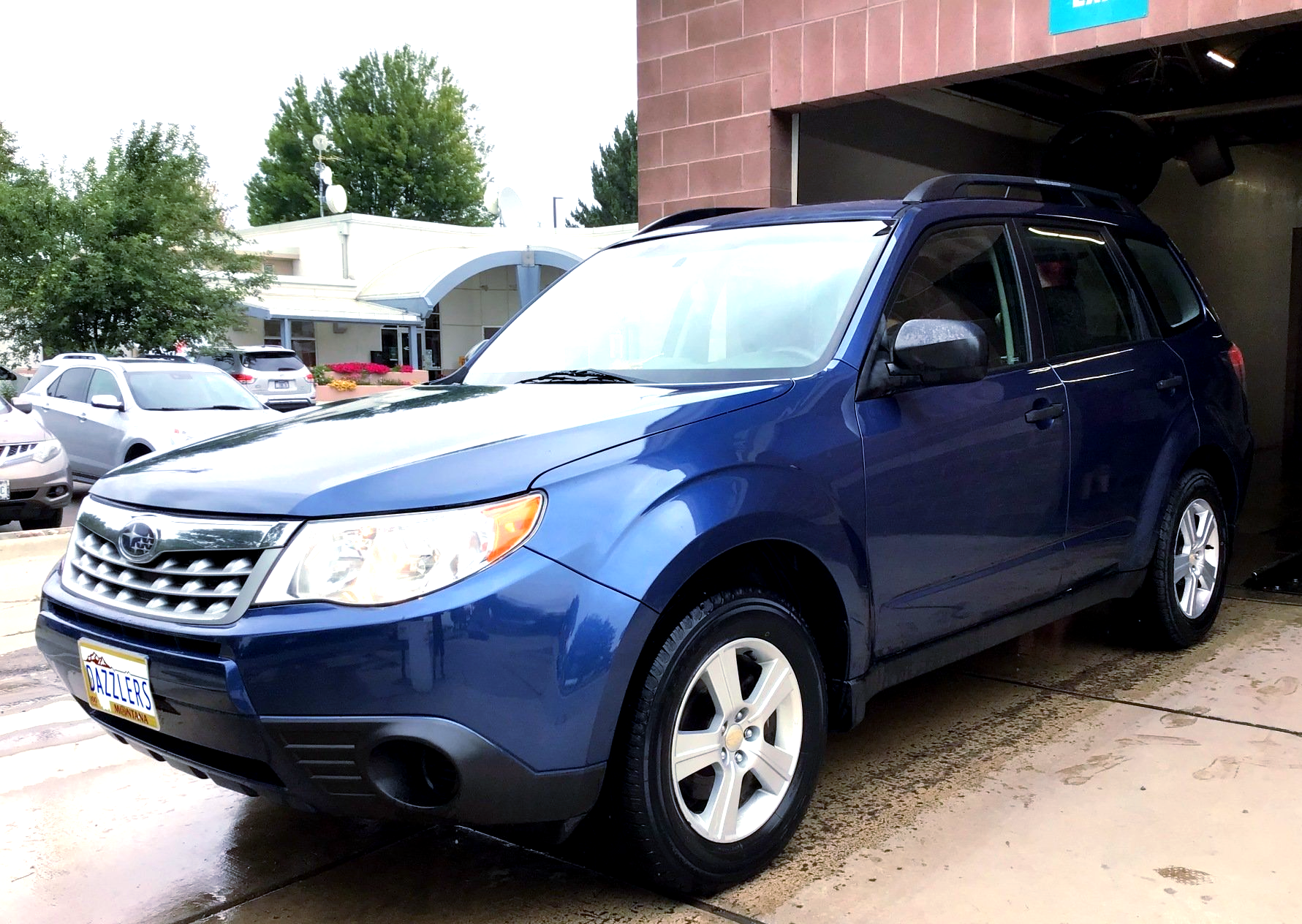 After Dazzlers Car Wash with super clean car
