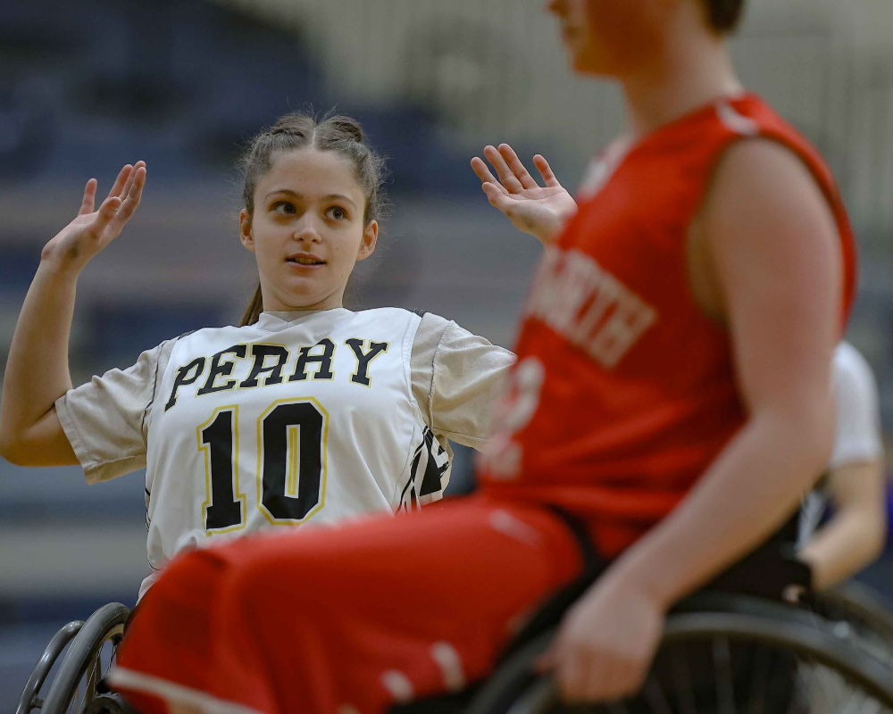Perry wheelchair basketball team. 