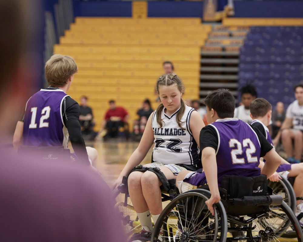 Tallmadge wheelchair basketball team.