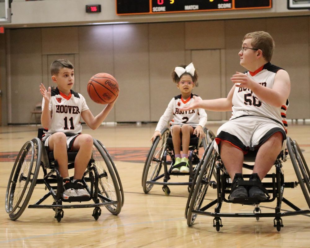 North Canton wheelchair basketball team. 