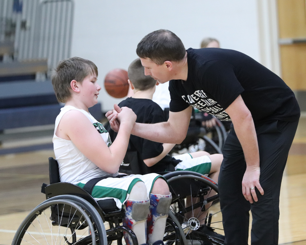 Cloverleaf wheelchair basketball team.