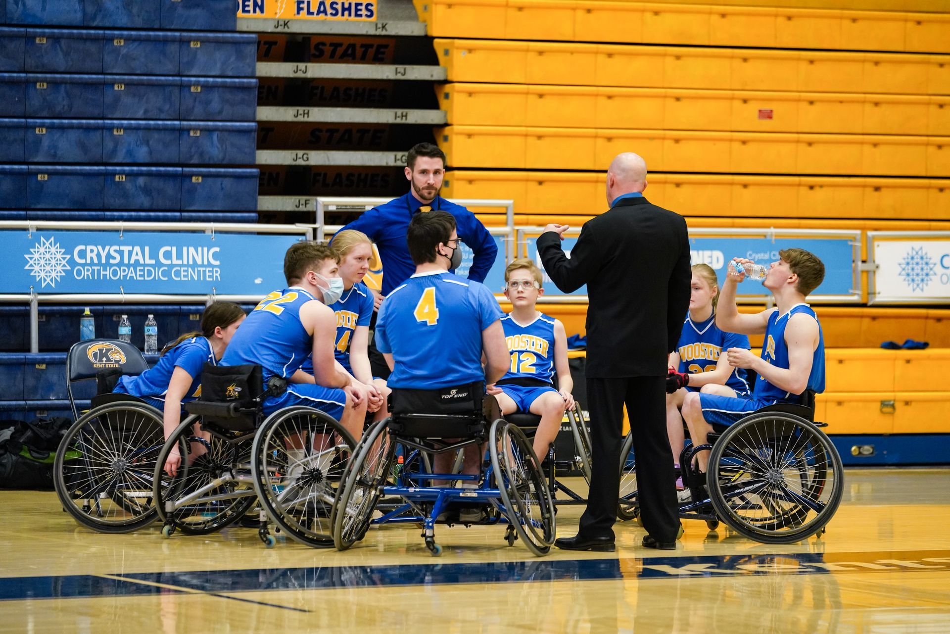 Wooster Generals wheelchair basketball team. 