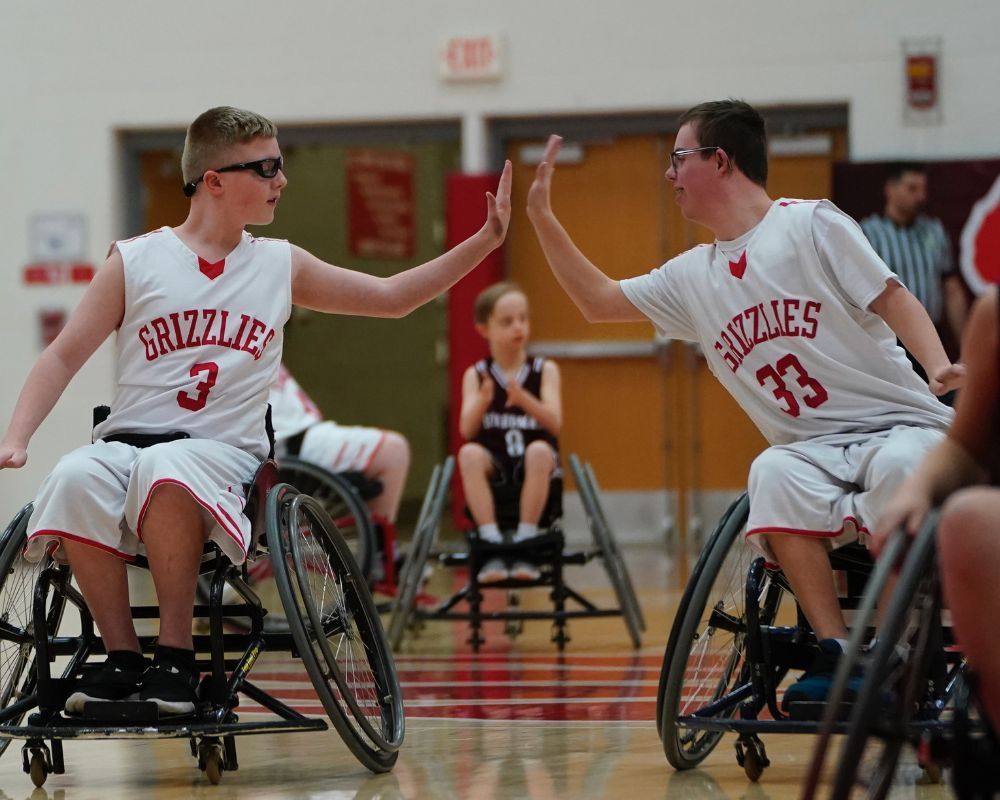 Wadsworth wheelchair basketball team.