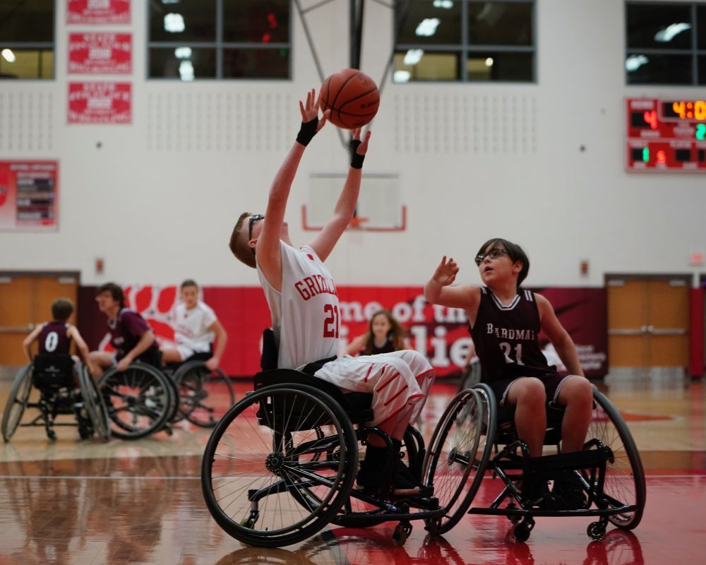 Wadsworth wheelchair basketball team.