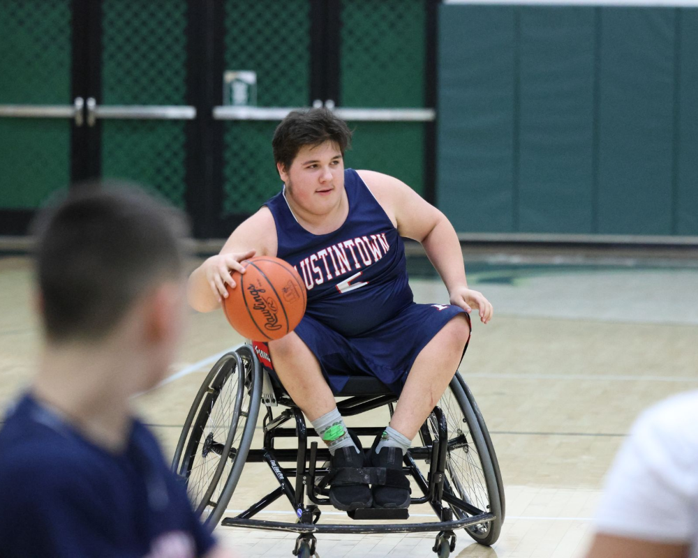 Austintown wheelchair basketball team.