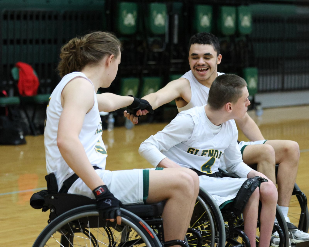 Plain Local wheelchair basketball team.