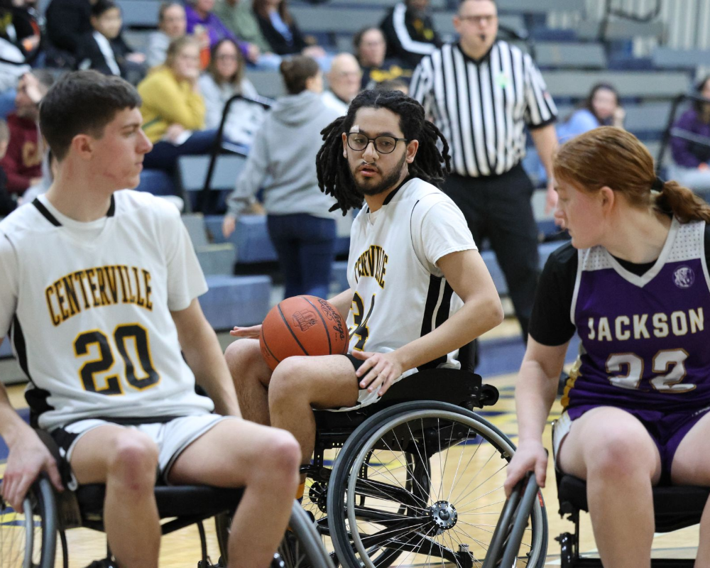 Centerville wheelchair basketball team. 