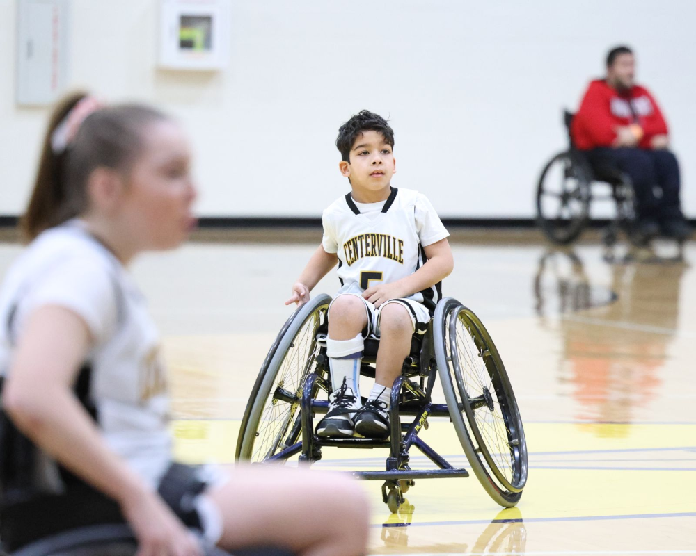Centerville wheelchair basketball team. 