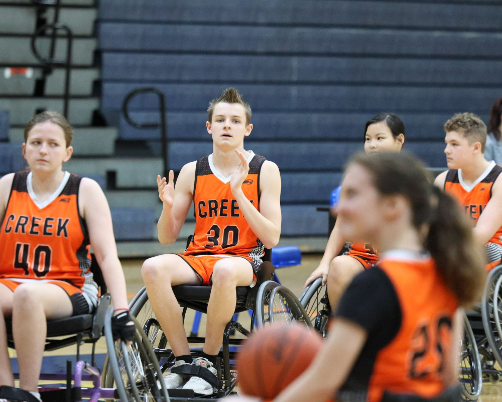 Beavercreek wheelchair basketball team.