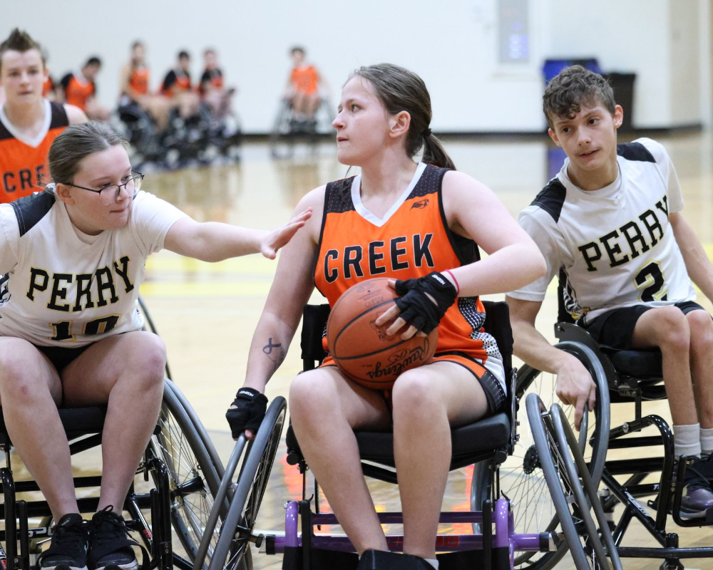 Beavercreek wheelchair basketball team.