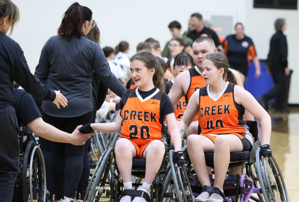 Beavercreek wheelchair basketball team.