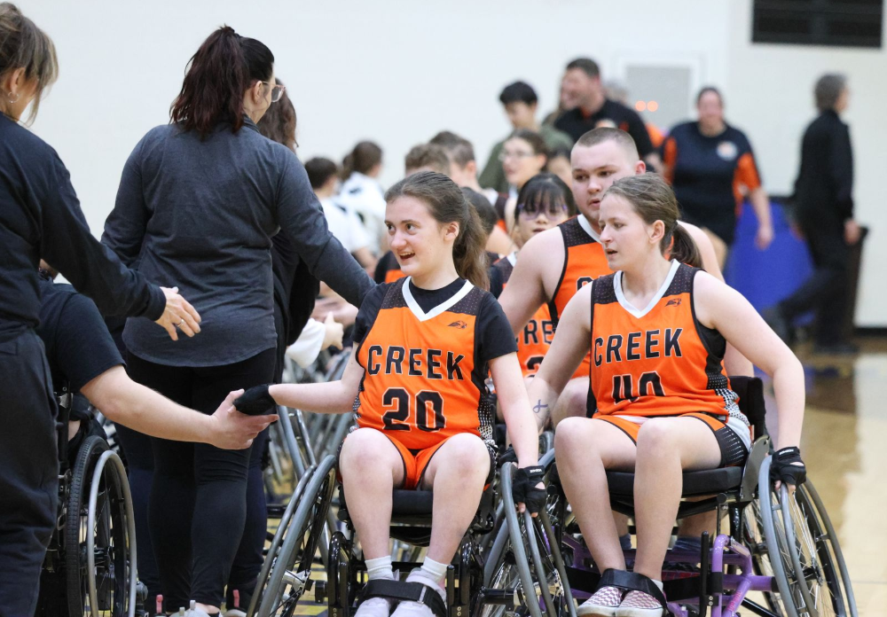 Beavercreek wheelchair basketball team.
