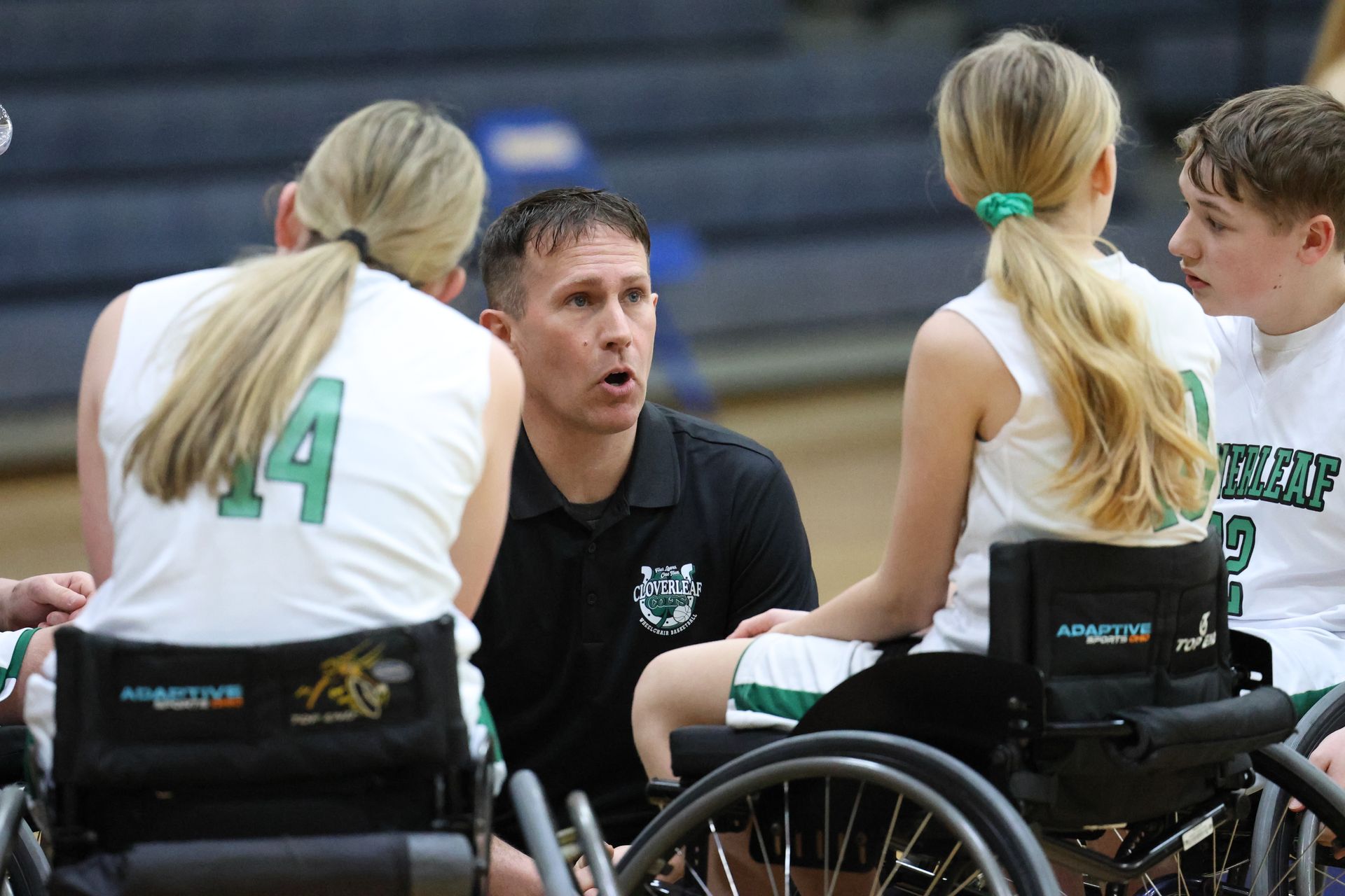 Wooster Generals wheelchair basketball team. 