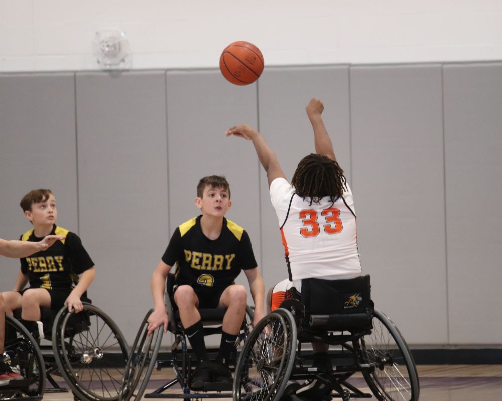 Beavercreek wheelchair basketball team.