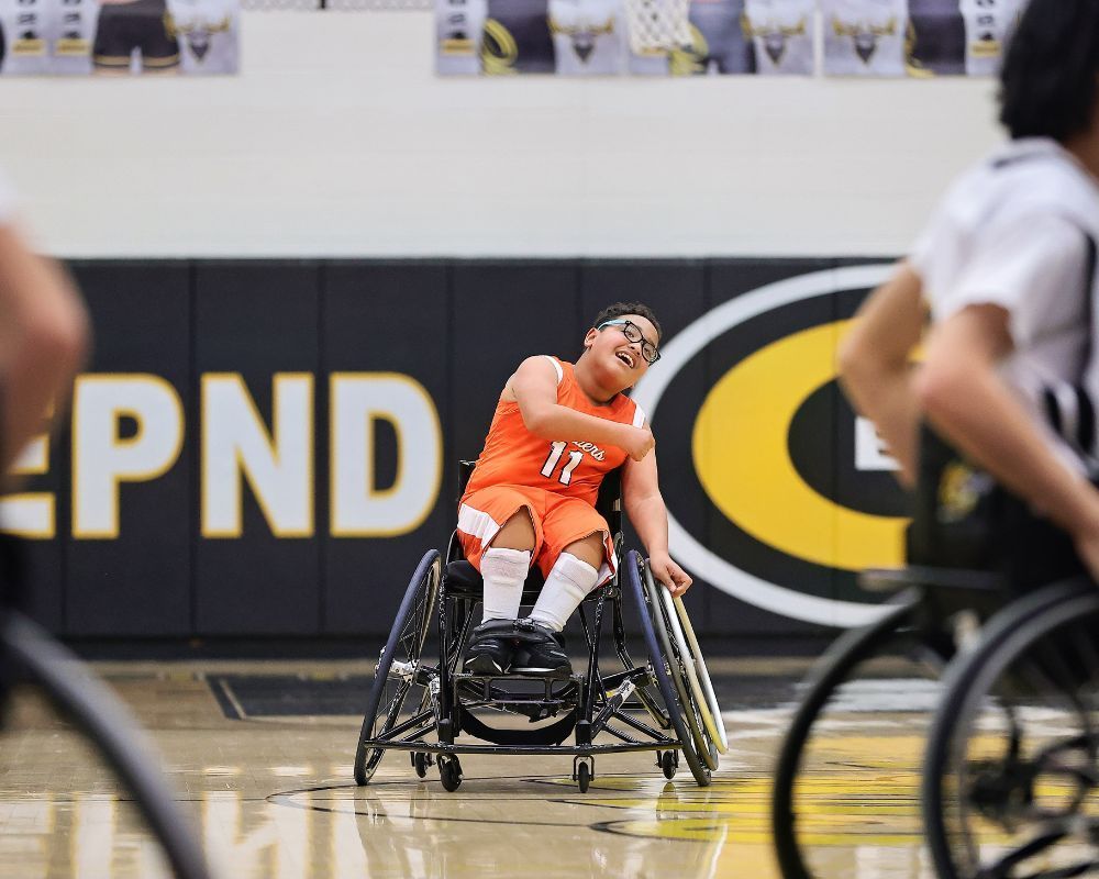 Beavercreek wheelchair basketball team.