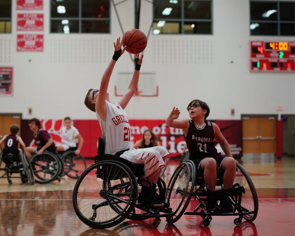 Boardman  wheelchair basketball team. 