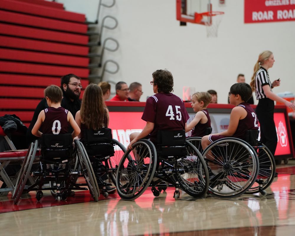 Boardman  wheelchair basketball team. 