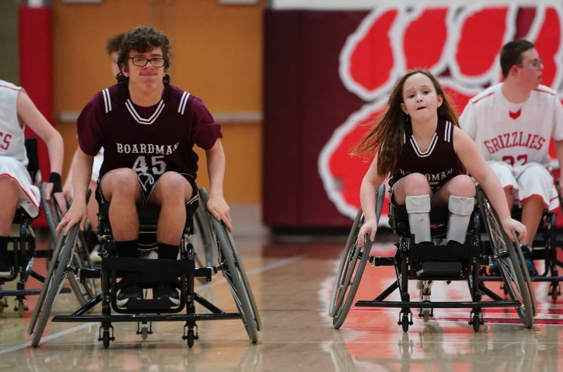Boardman  wheelchair basketball team. 