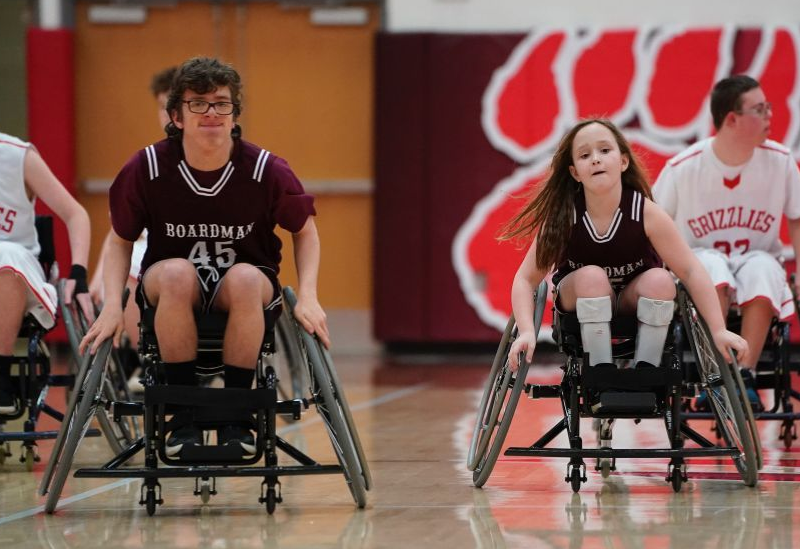 Boardman  wheelchair basketball team. 