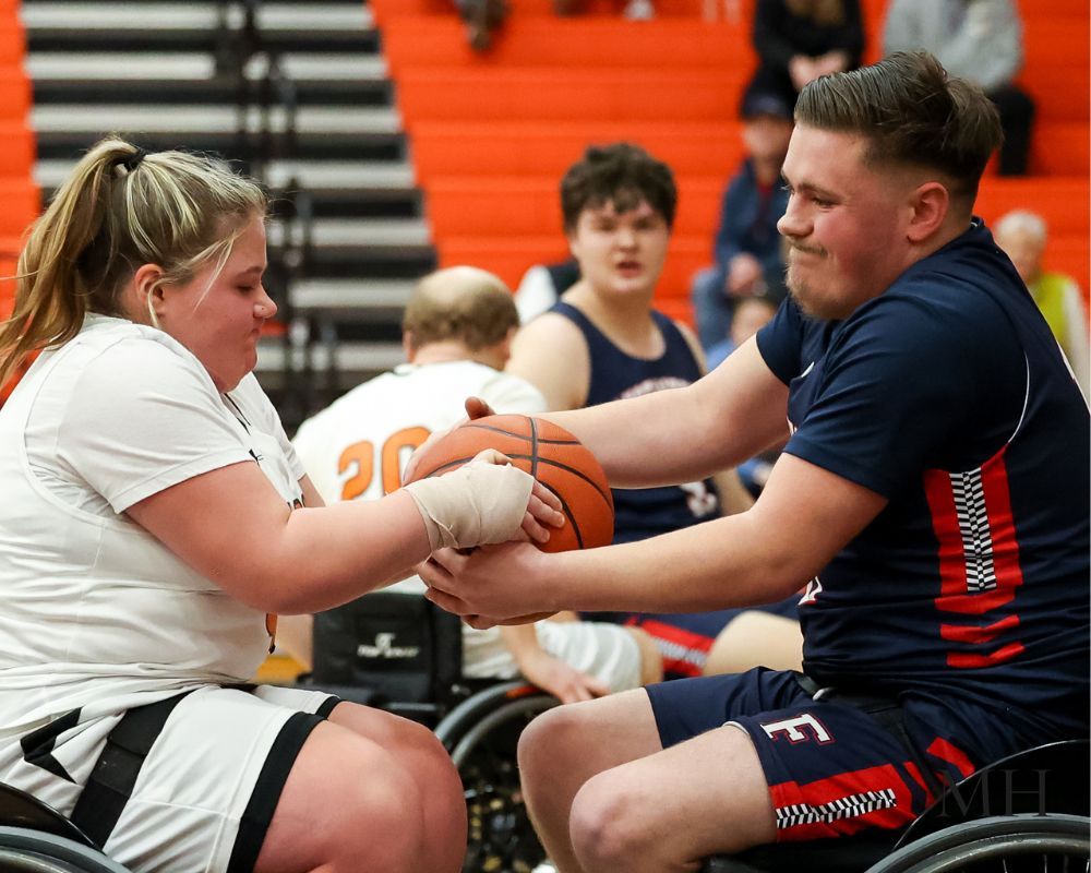 Austintown wheelchair basketball team.