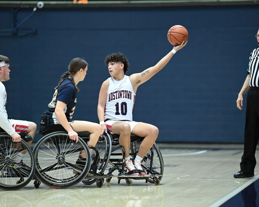 Austintown wheelchair basketball team.
