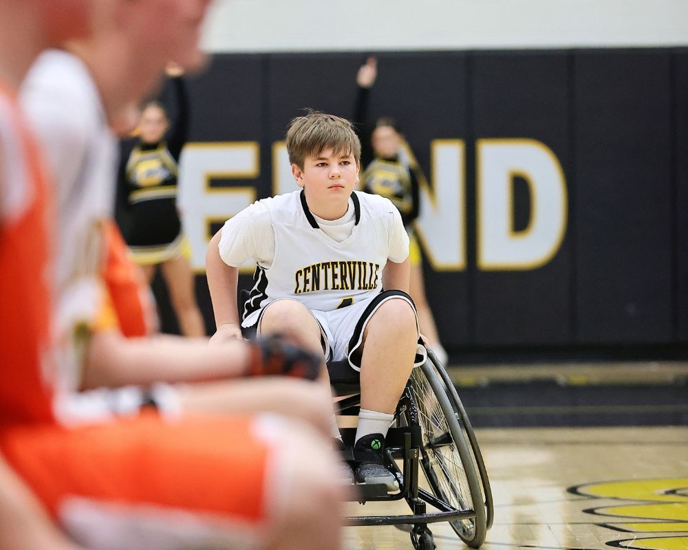 Centerville wheelchair basketball team. 