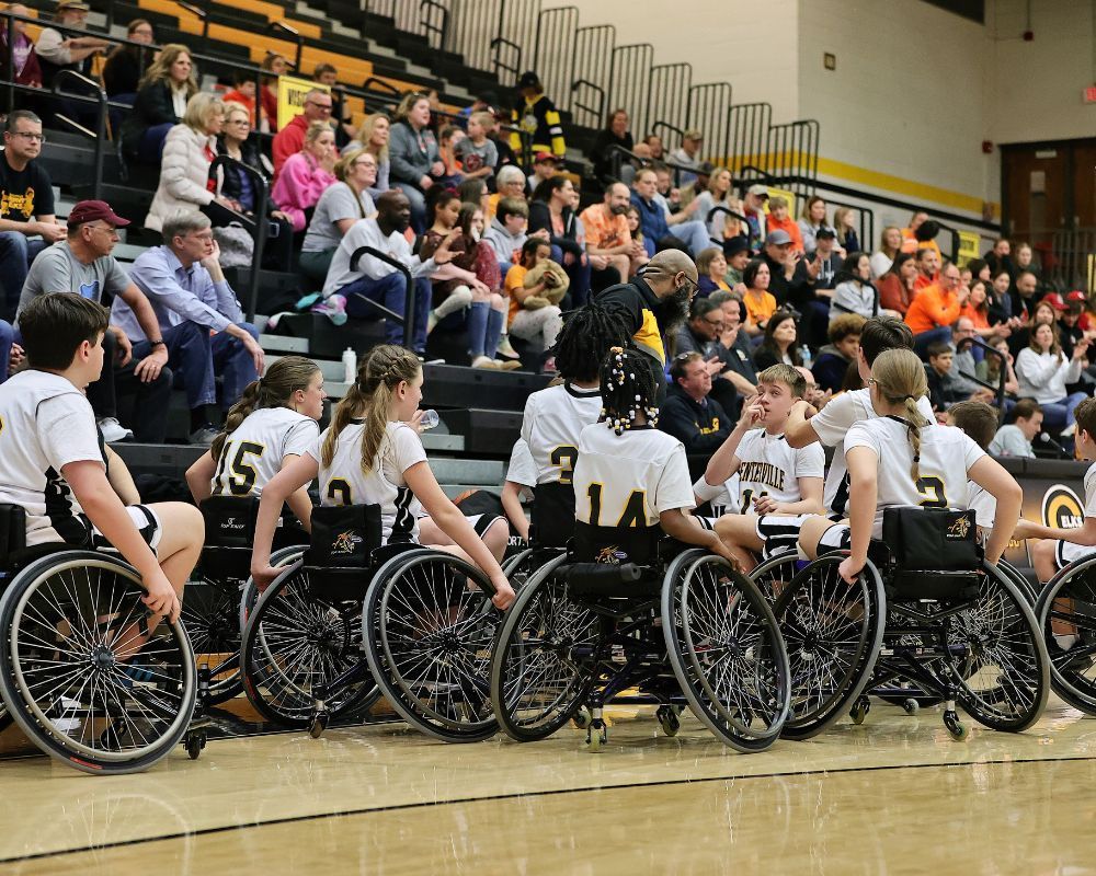 Centerville wheelchair basketball team. 