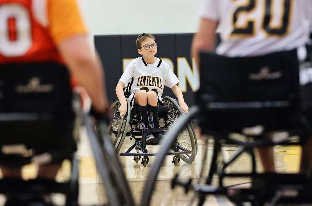 Centerville wheelchair basketball team. 