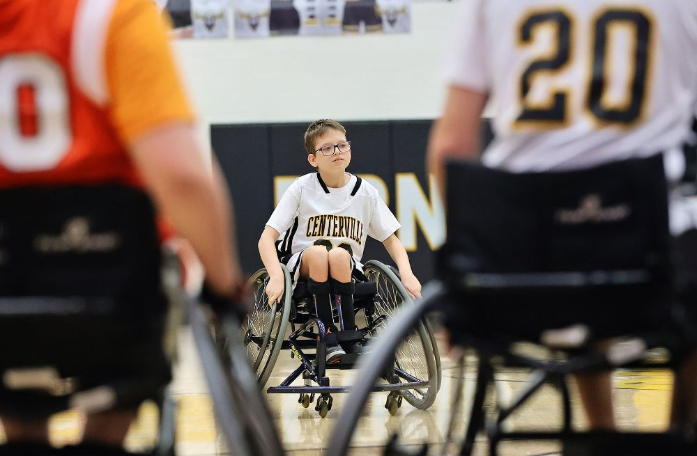 Centerville wheelchair basketball team. 