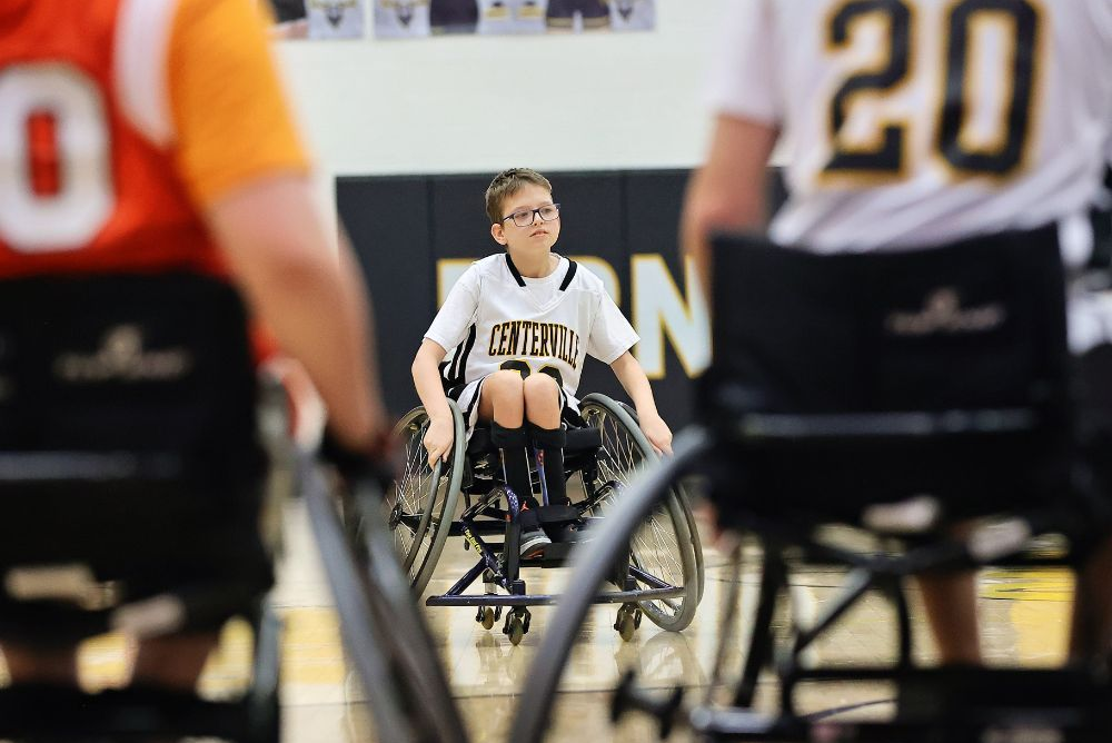 Centerville wheelchair basketball team. 
