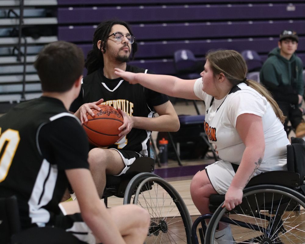 Centerville wheelchair basketball team. 