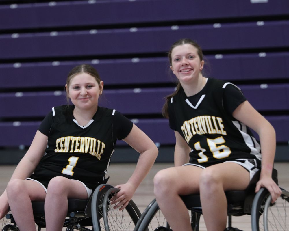 Centerville wheelchair basketball team. 