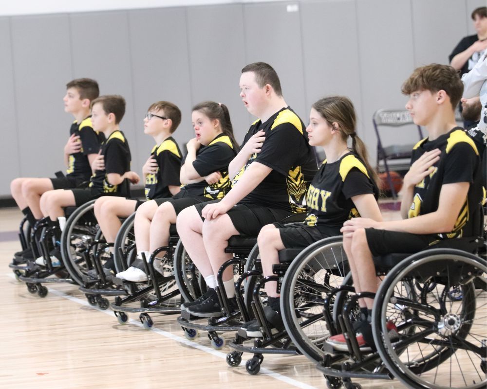Perry wheelchair basketball team. 