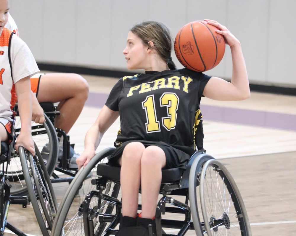 Perry wheelchair basketball team. 
