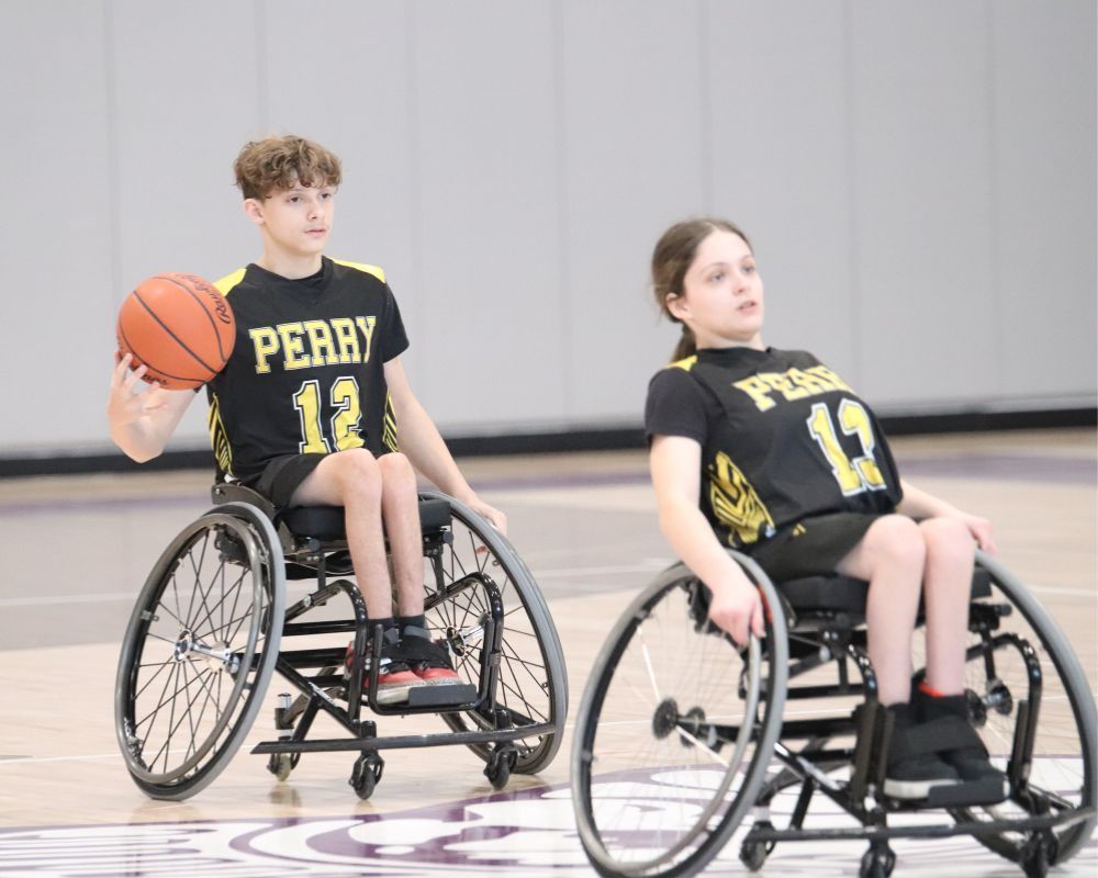 Perry wheelchair basketball team. 