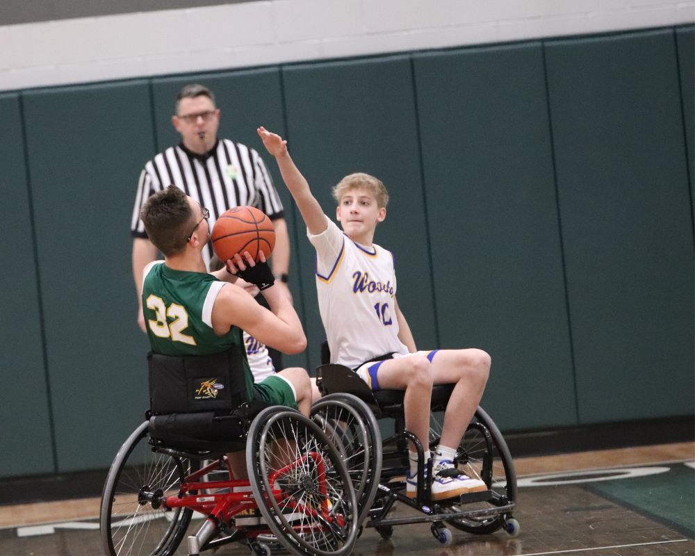 Plain Local wheelchair basketball team.