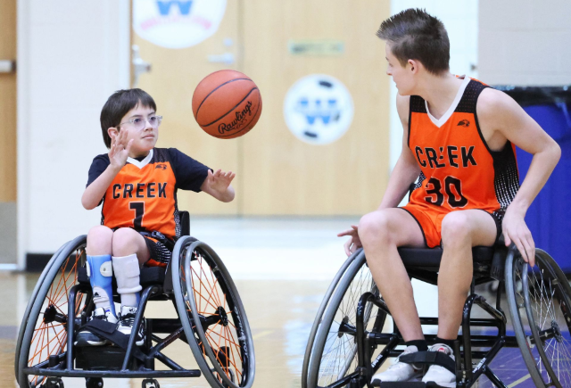 Beavercreek wheelchair basketball team.