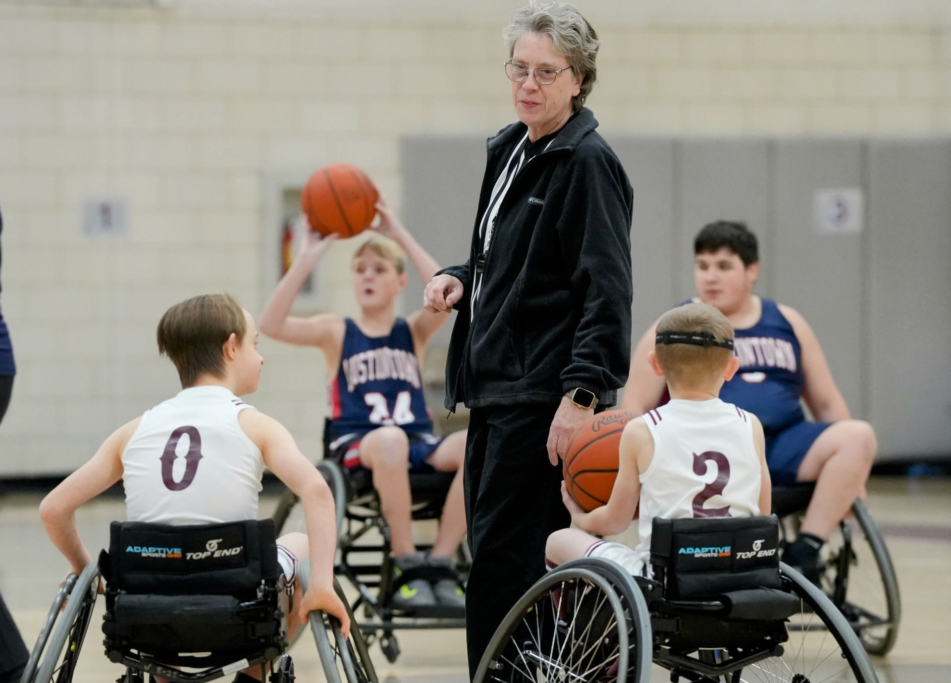 Wheelchair basketball official.