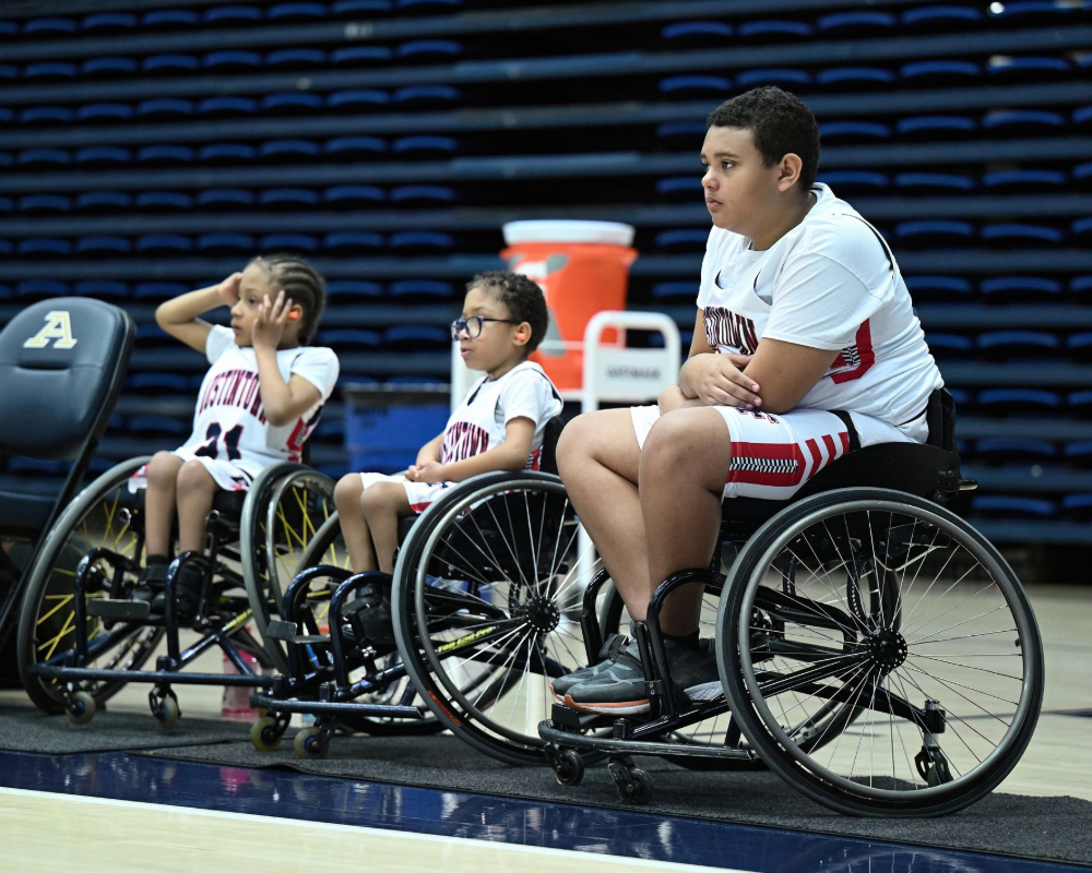 Austintown wheelchair basketball team.