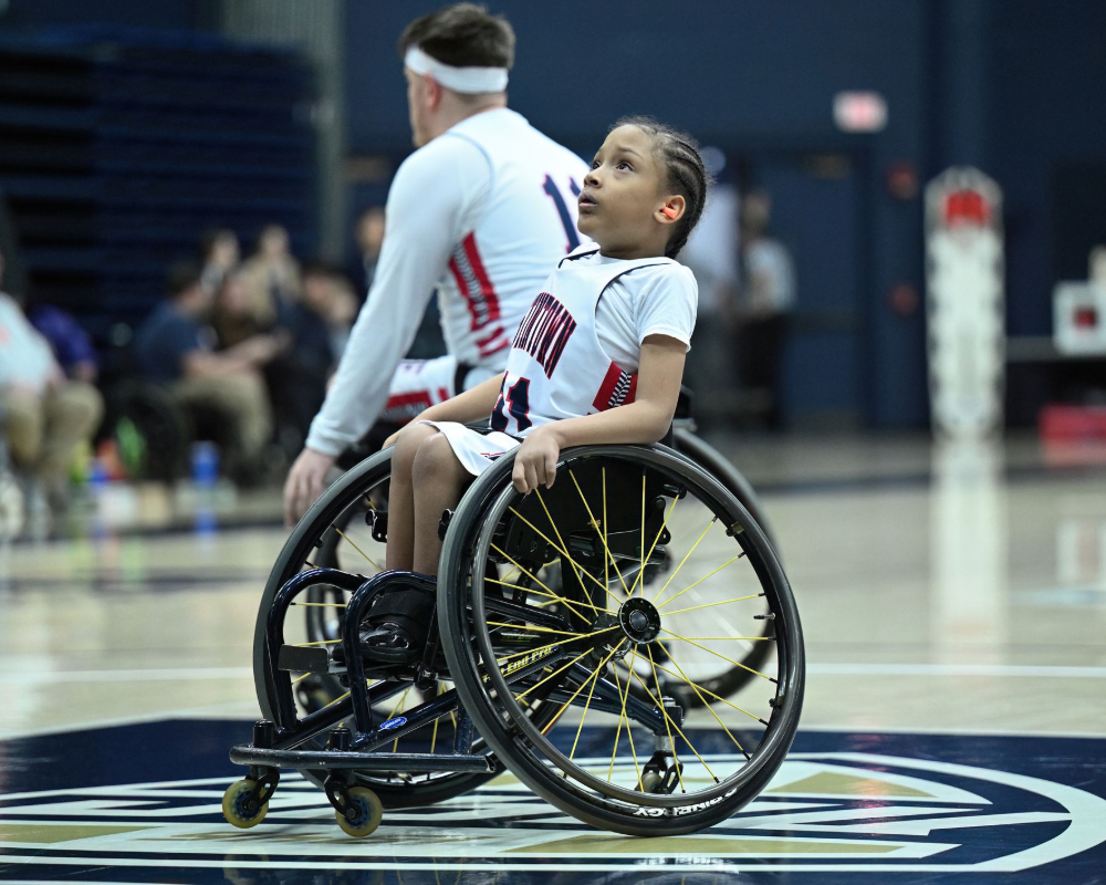Austintown wheelchair basketball team.