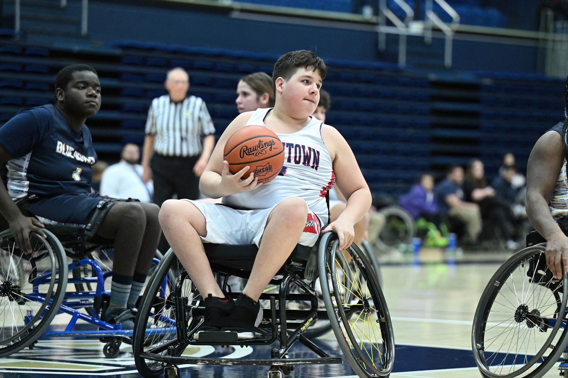 Austintown wheelchair basketball team. 