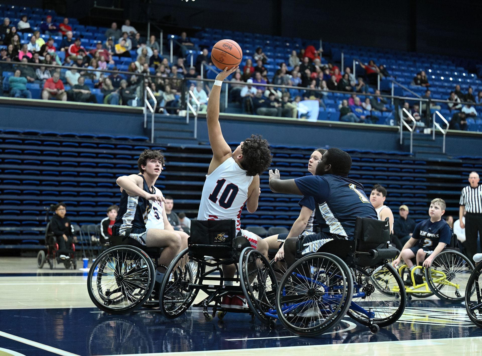 Austintown wheelchair basketball team.
