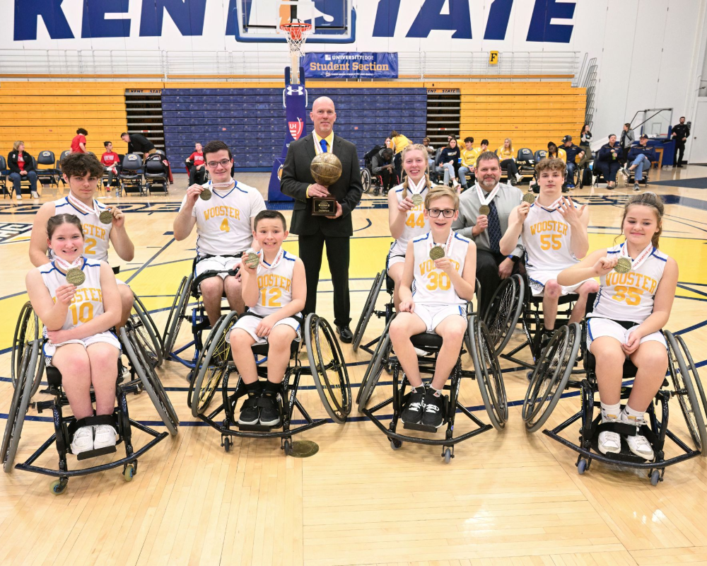 Wooster wheelchair basketball team.