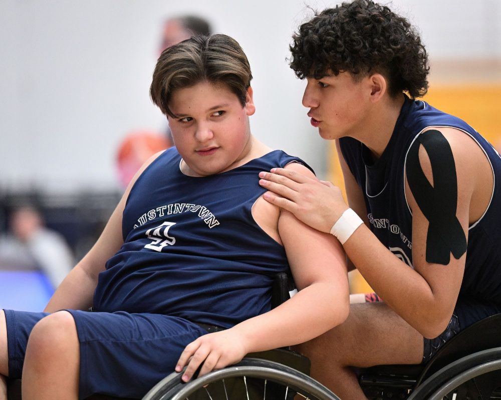 Austintown wheelchair basketball team.